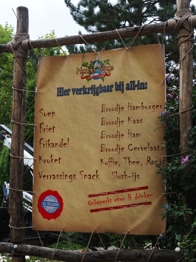 Questionable all-inclusive, all you can eat menu (Aug 28th, 2018)