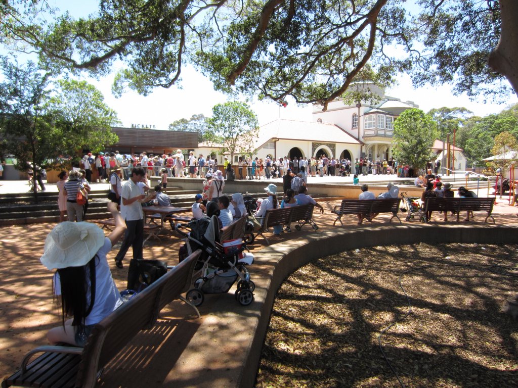 Queue for tickets at Midday