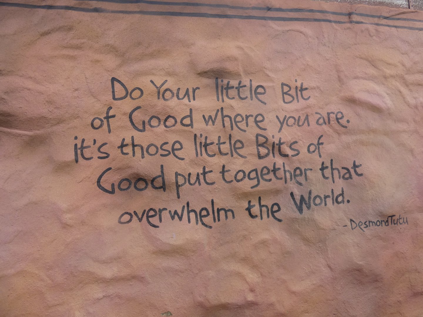 Quote on wall of exhibit