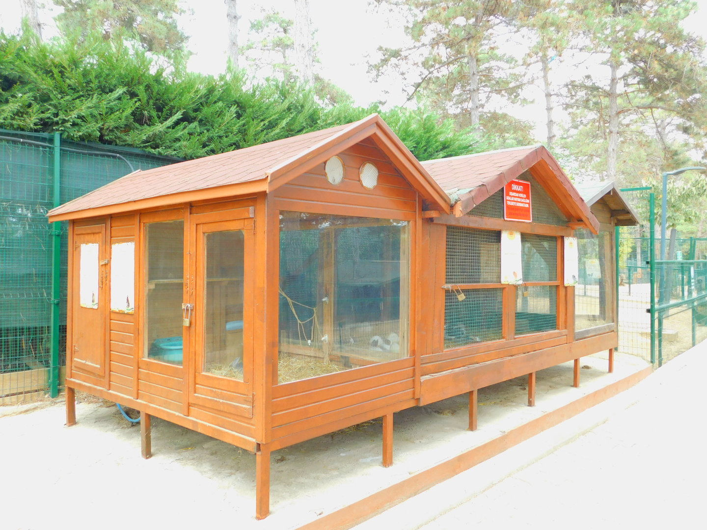 Rabbit anf Guinea Pig Hutch at  at Park of Istanbul