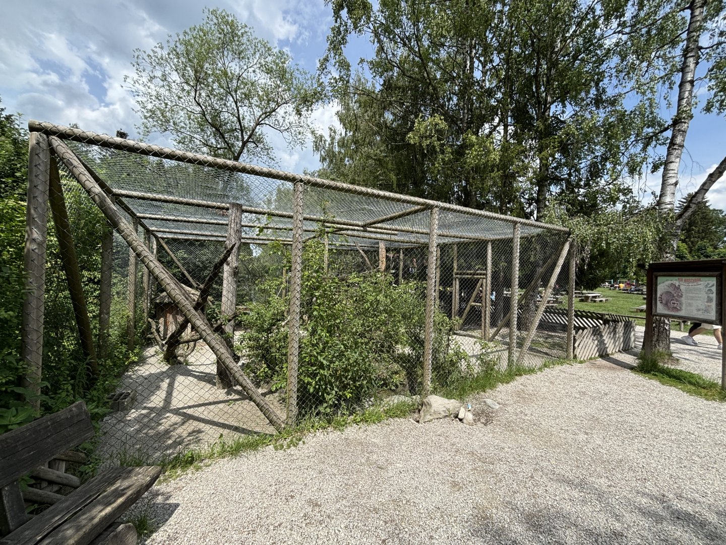 Raccoon Enclosure at Wildpark Poing