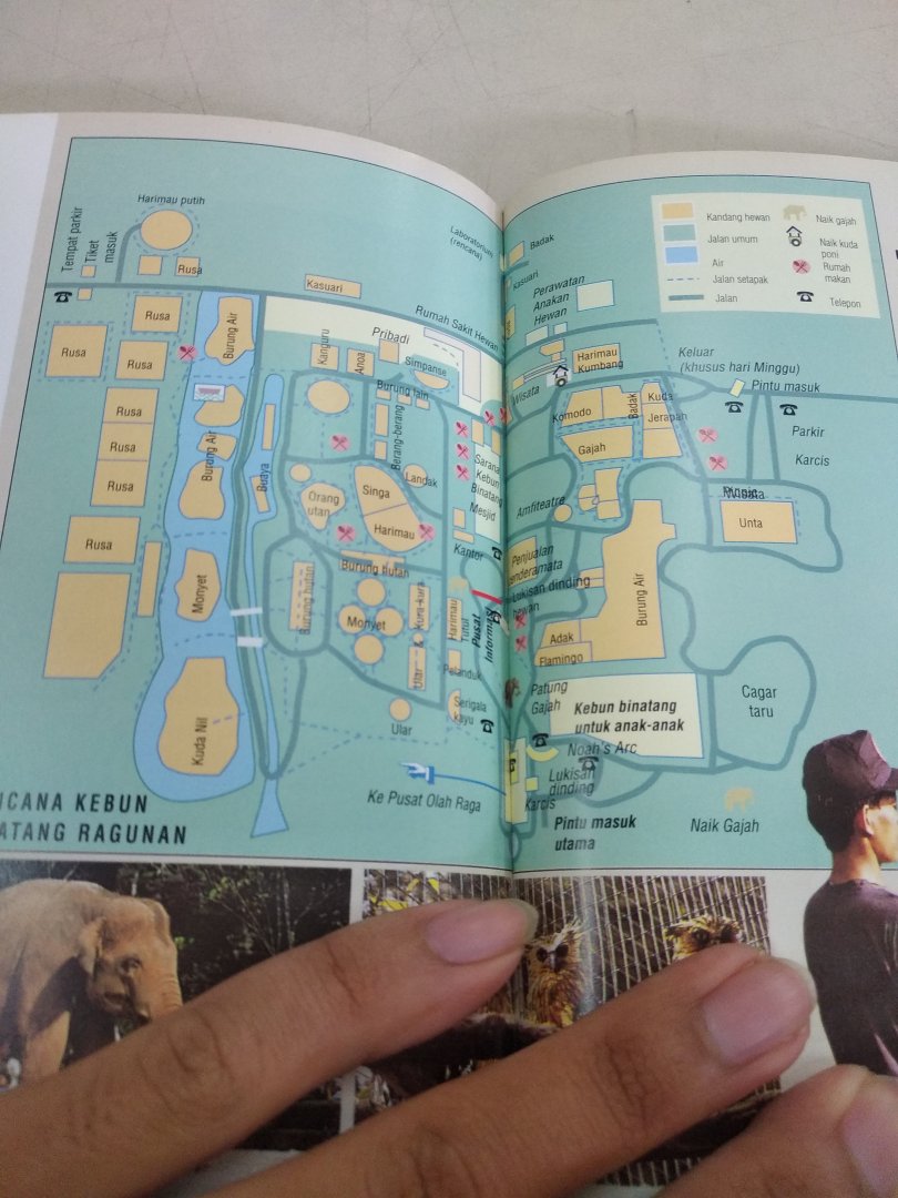 Ragunan Zoo 1993 map