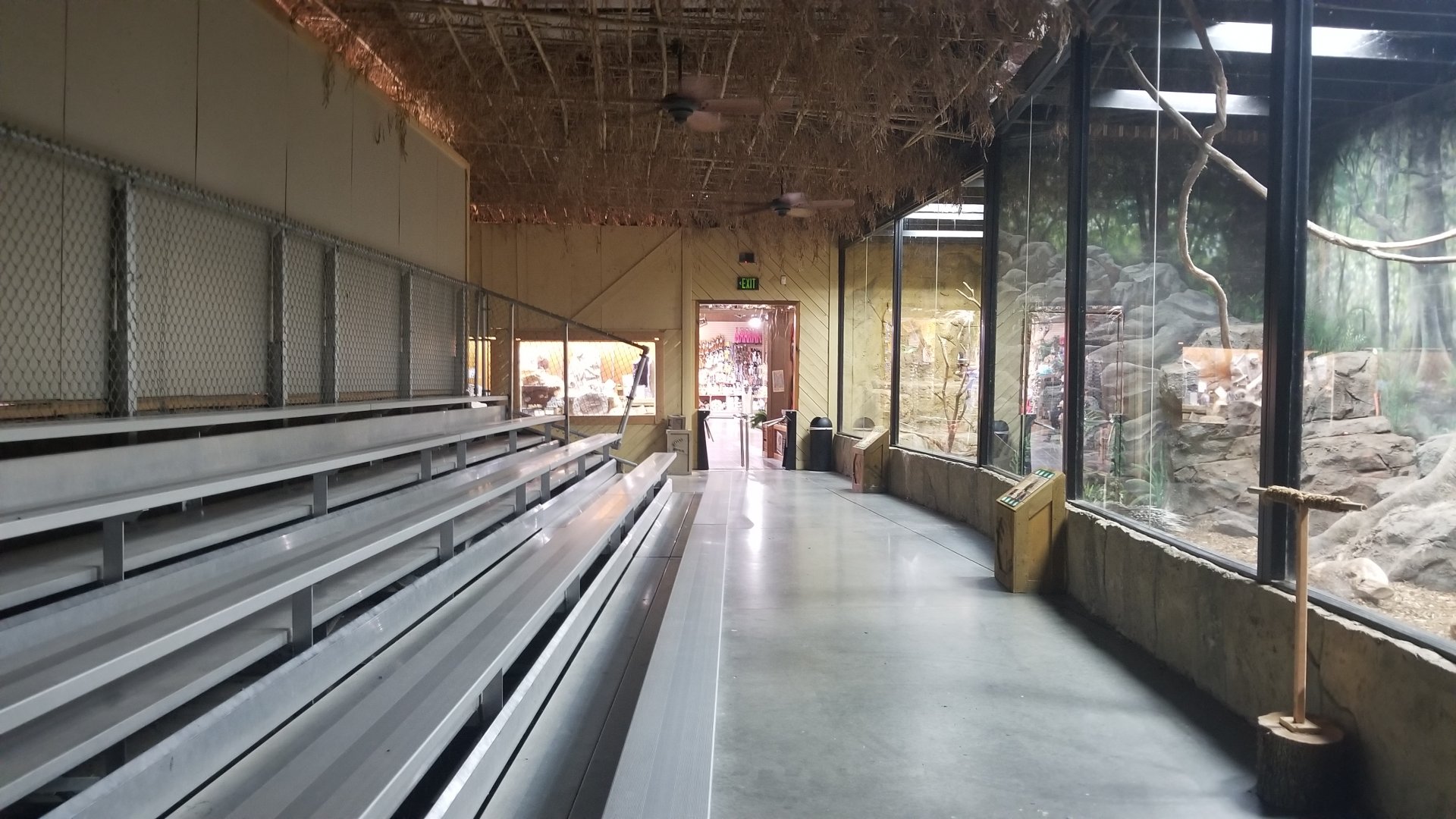 Rainforest Adventures - Presentation area, doorway is exit to gift shop