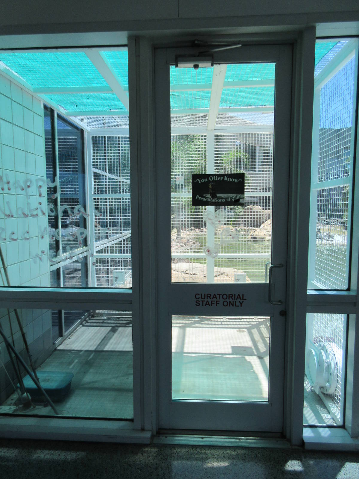 Rainforest Pyramid - Giant River Otter Exhibit - training area