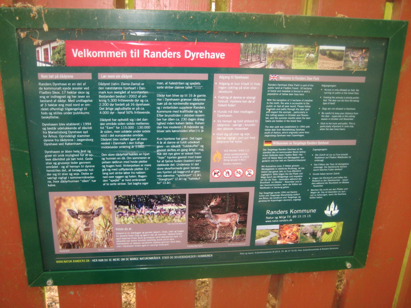 Randers Dyrehave - Information sign