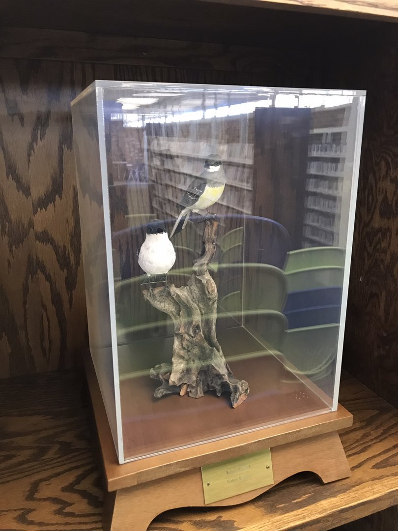 Randolph County Public Library: Eastern and Western Kingbird Carvings
