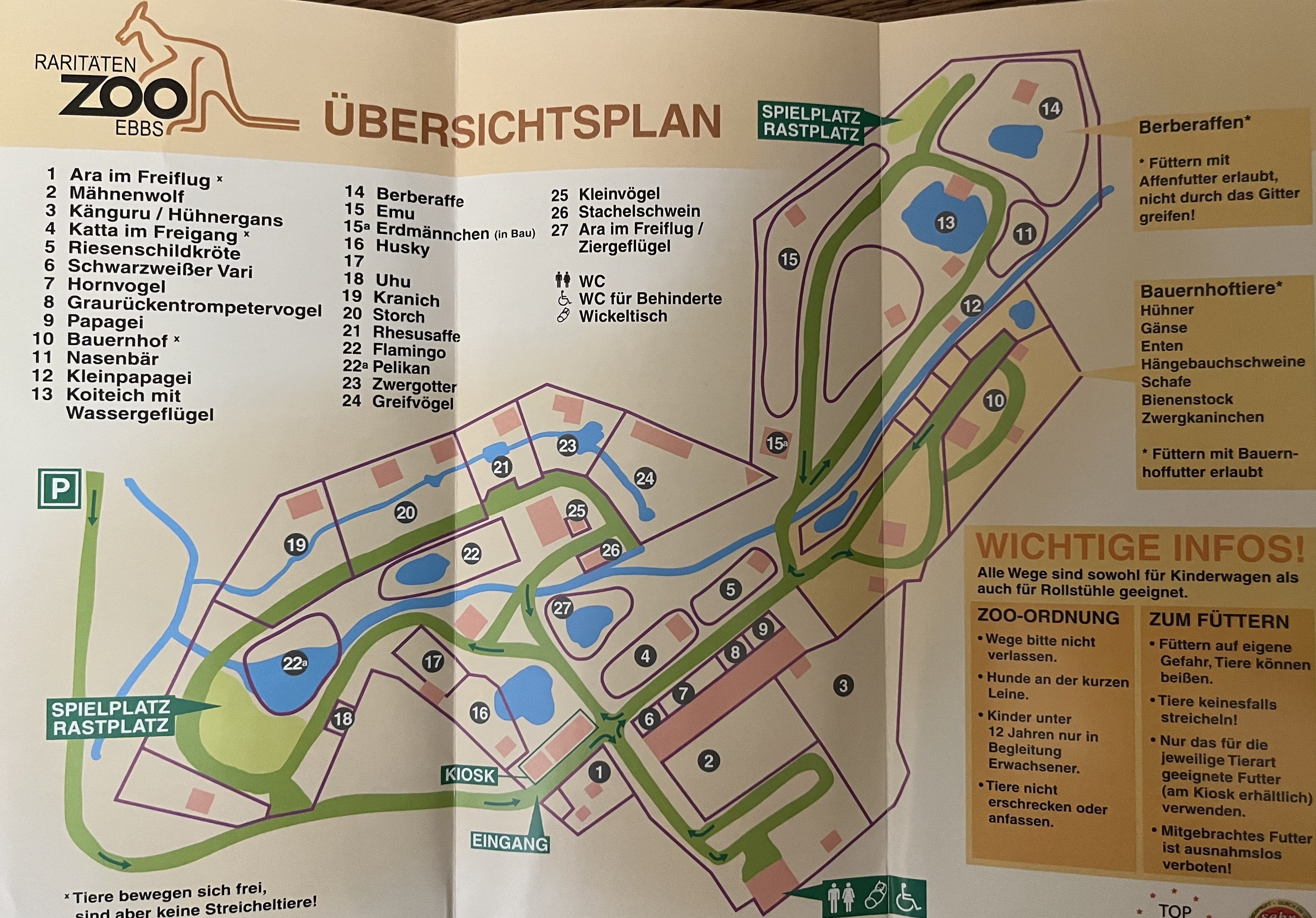 Raritaten Zoo Ebbs Map - 2023