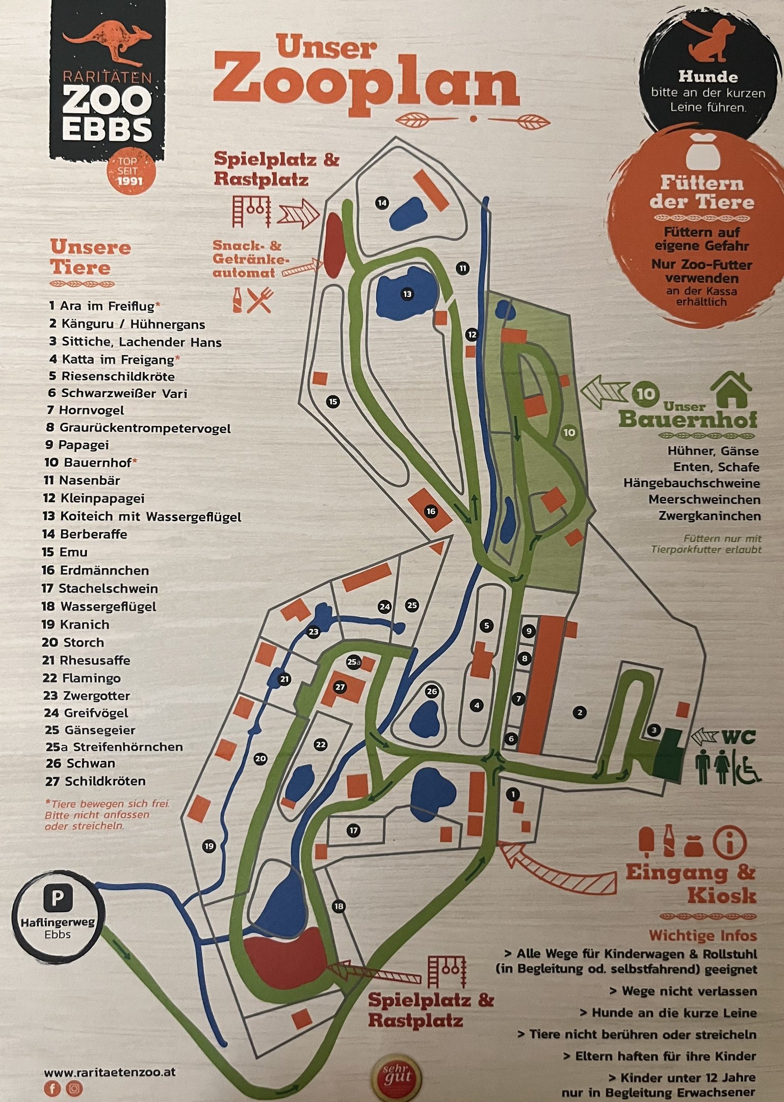 Raritaten Zoo Ebbs Map - undated