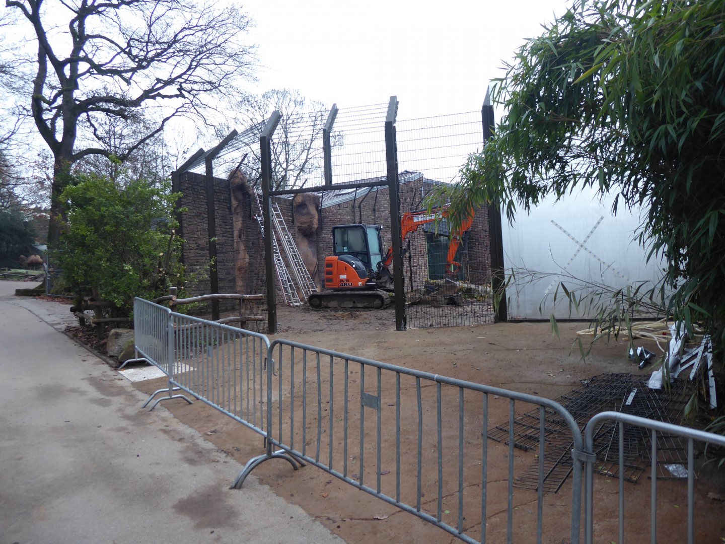 Raubtierhaus construction work 011219