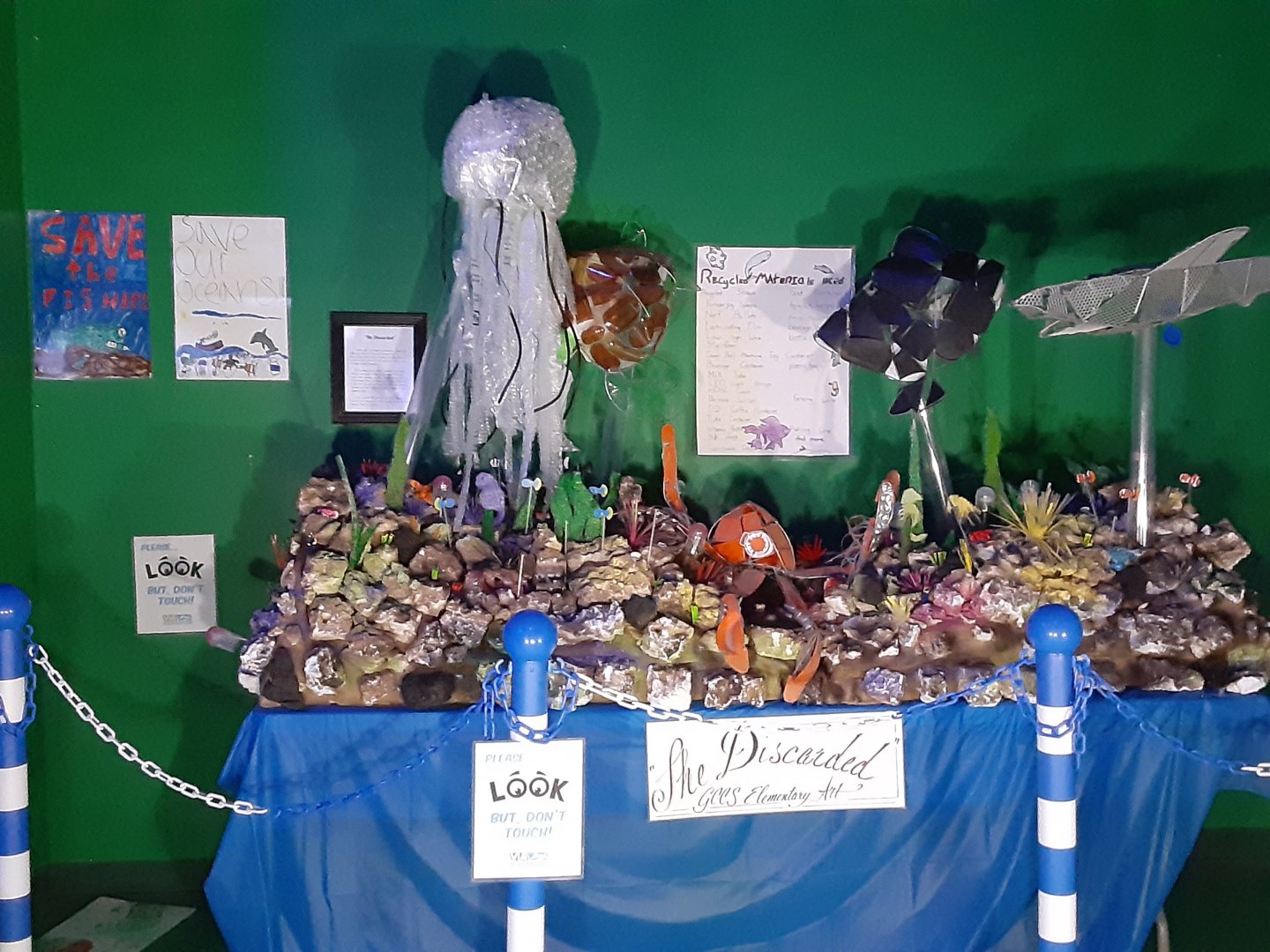 Recycled Materials Art Display