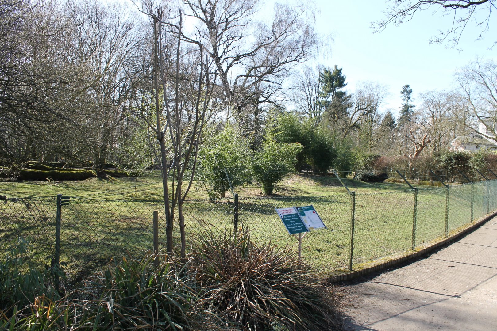 Red-crowned crane enclosure