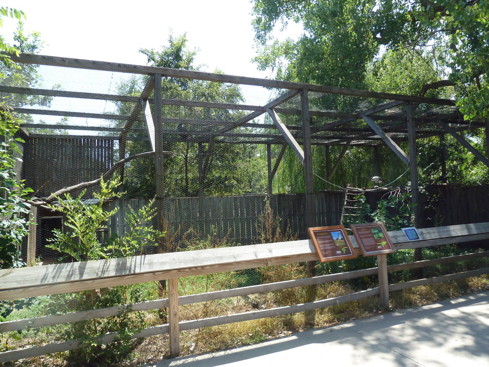 Red-Legged Seriema/Sacred Ibis Exhibit