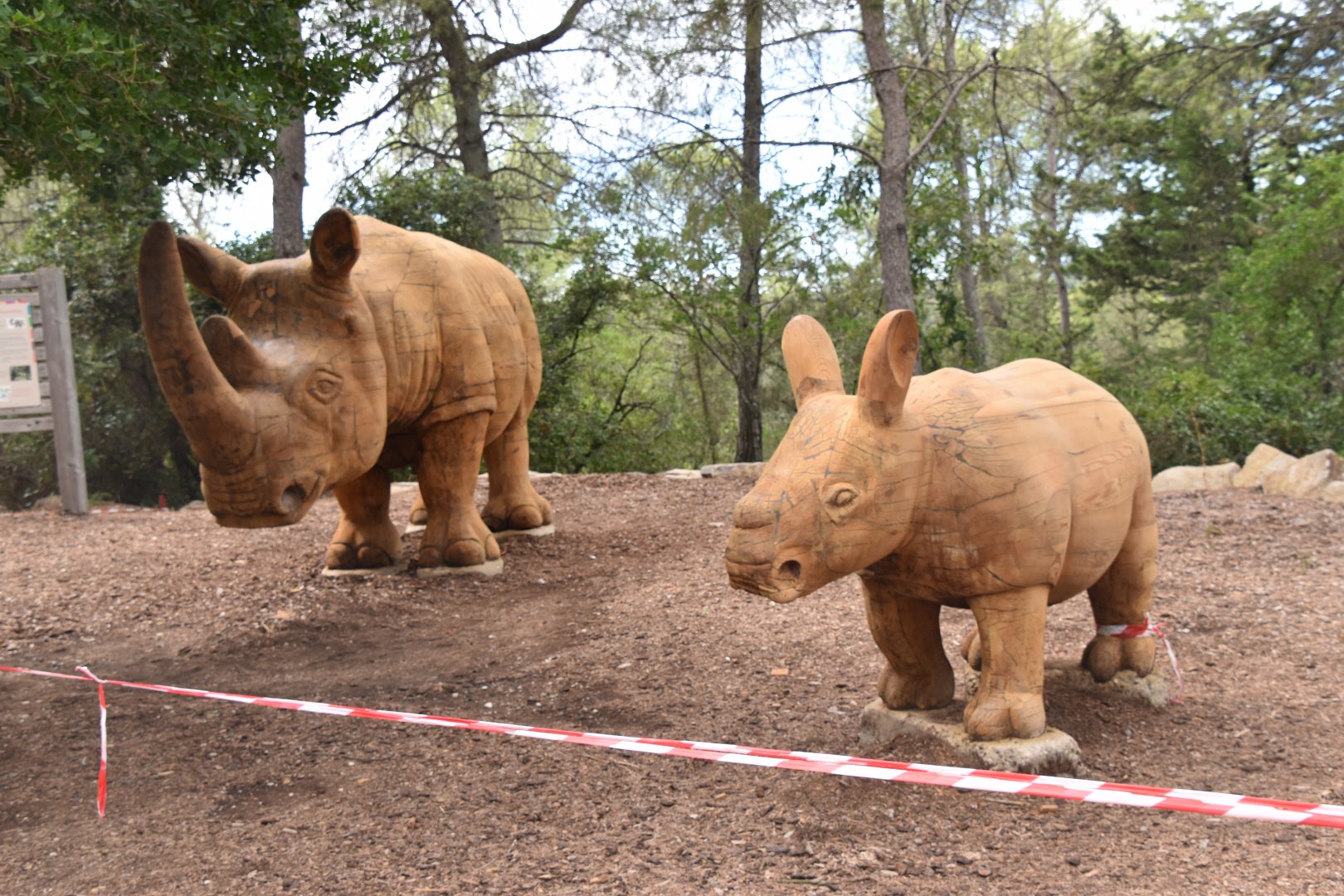 Red Maple Rhino statues