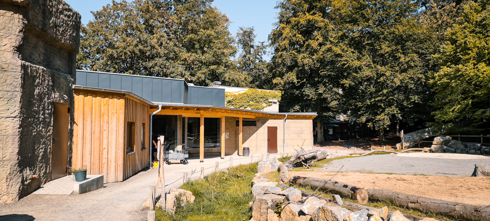Red panda and tufted deer