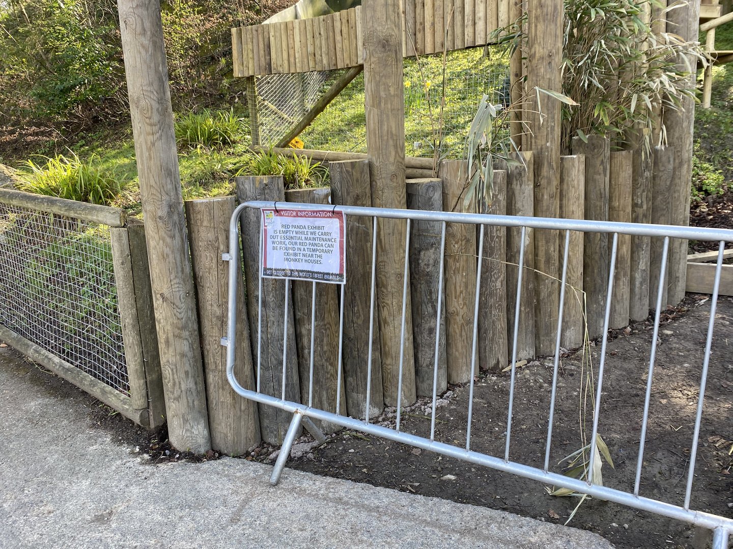 Red panda enclosure update - signage