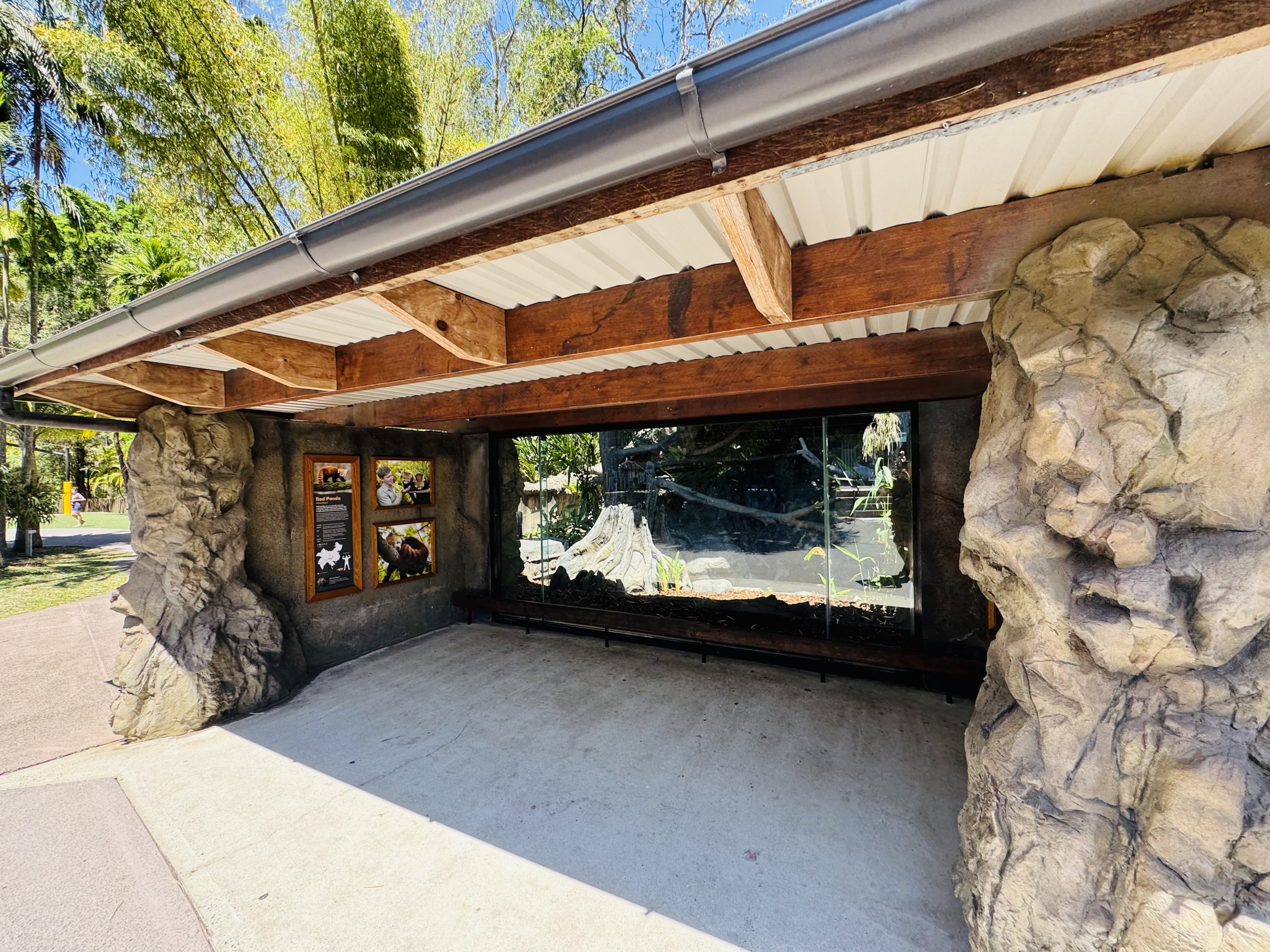 Red panda enclosure viewing area