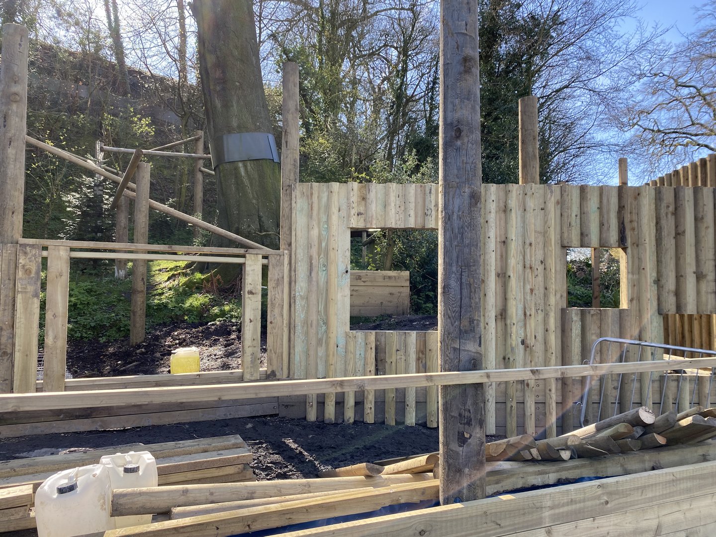 Red panda enclosure work in progress 2