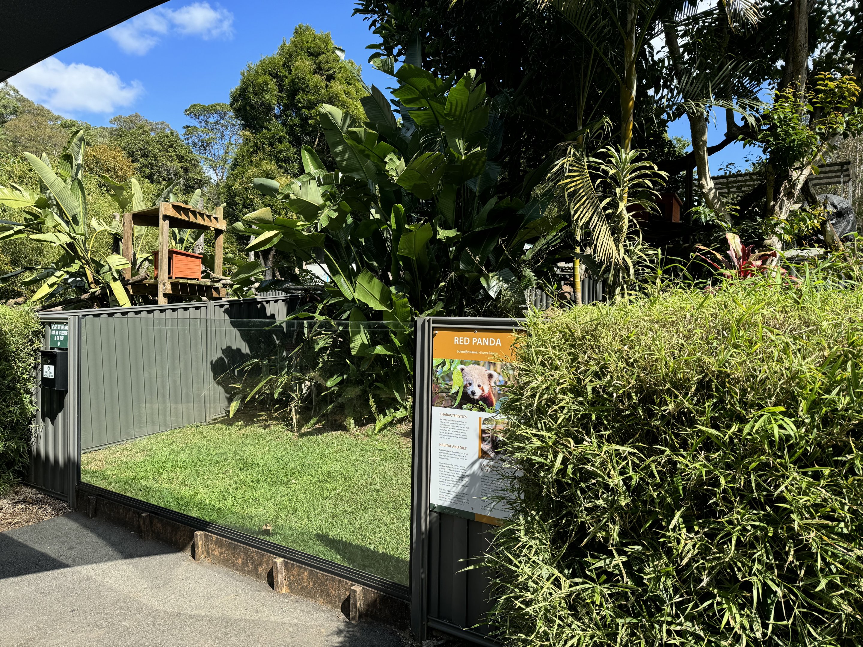 Red panda enclosure