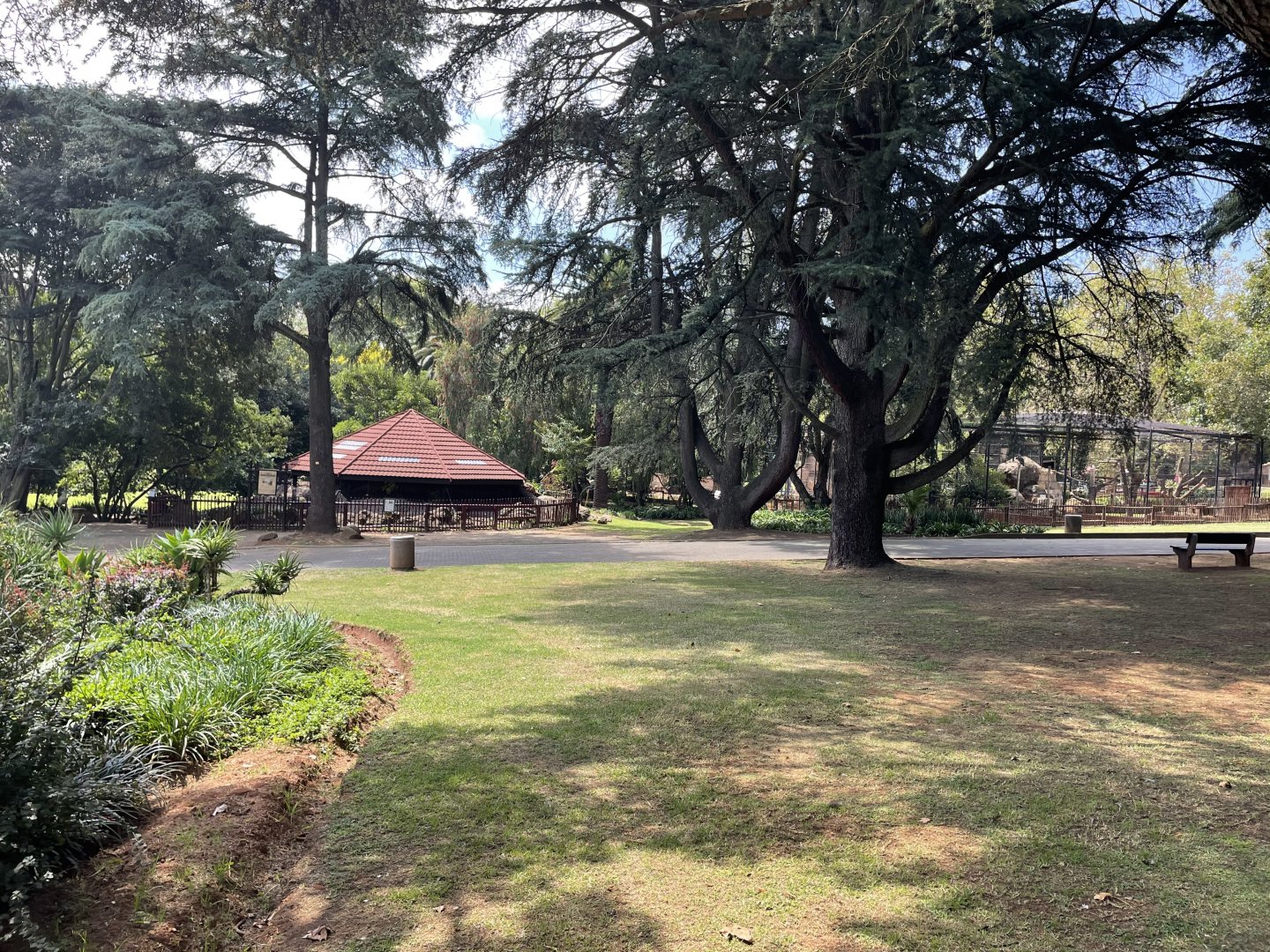 Red Panda Exhibit in distance