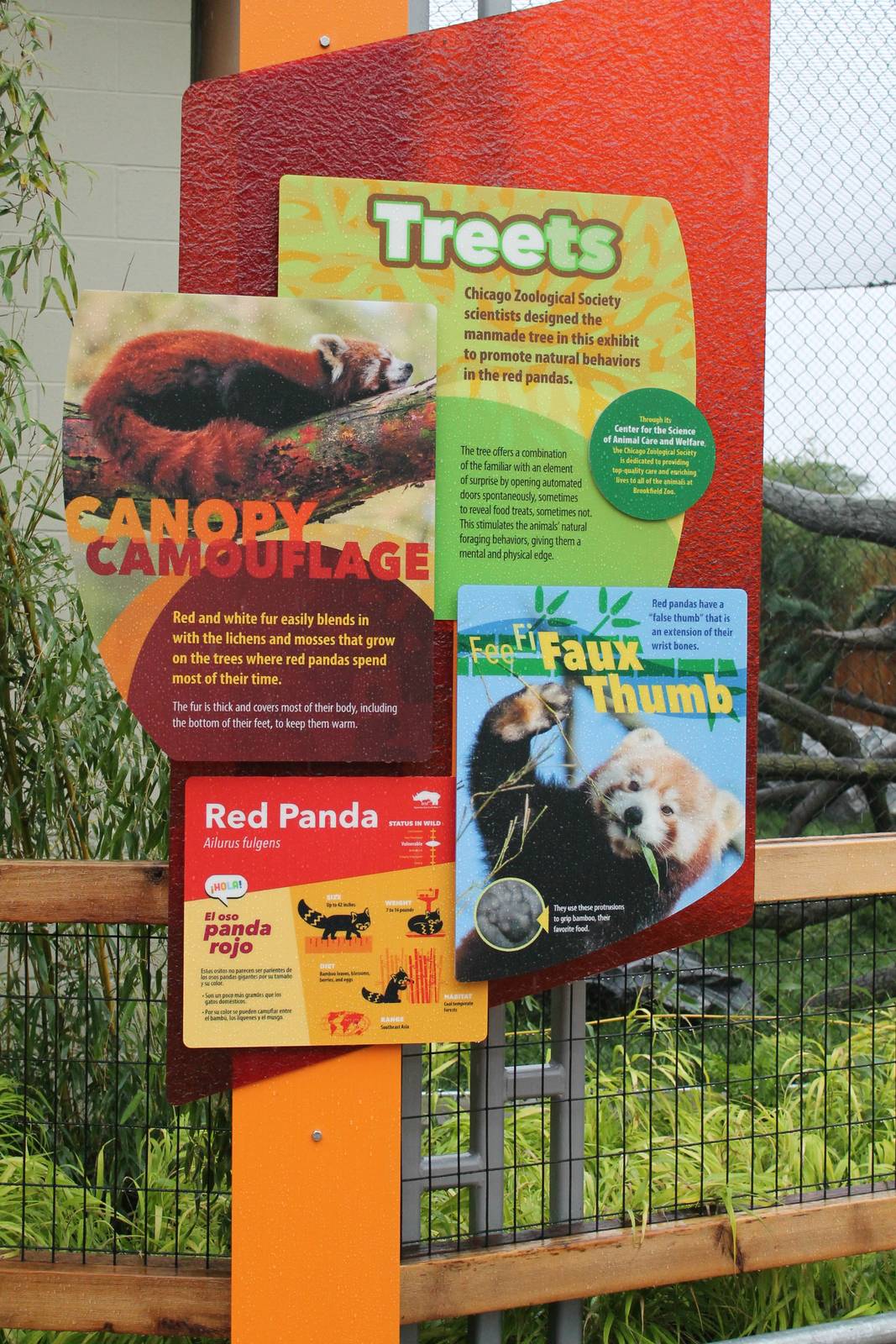 Red panda signage