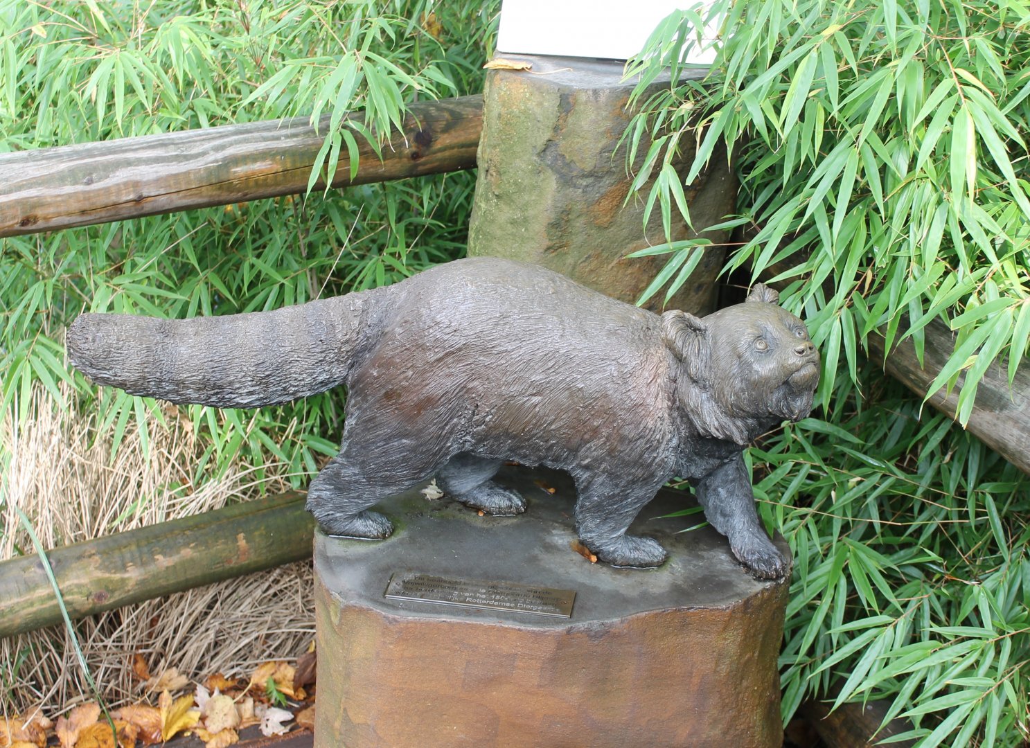Red panda statue