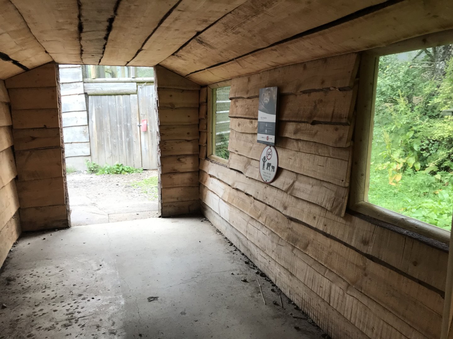 Red panda viewing hut