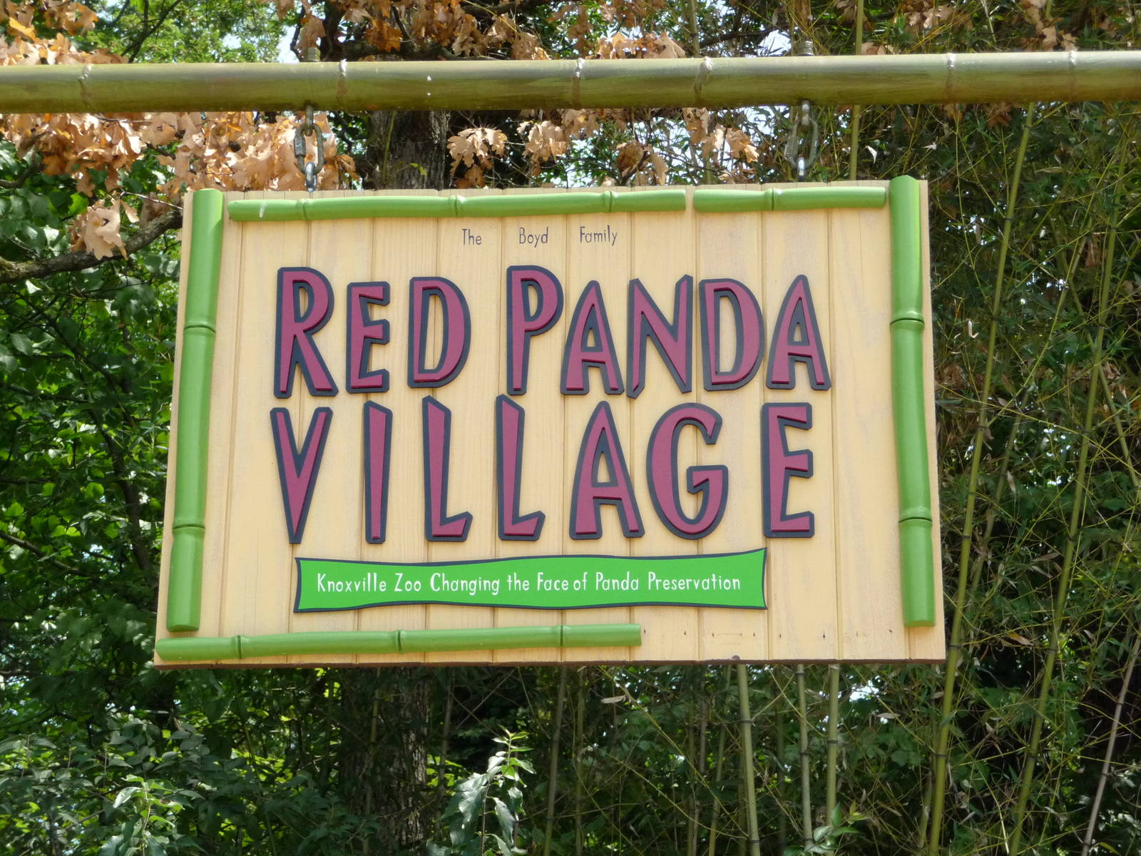 Red Panda Village Sign