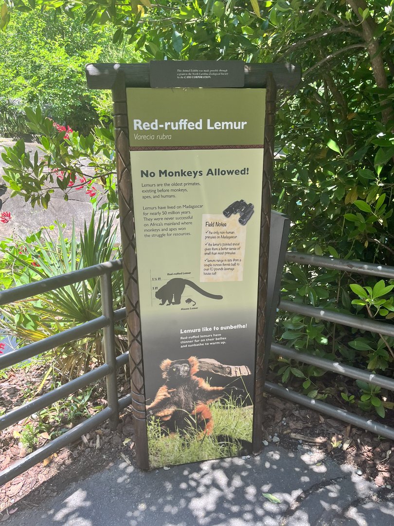 Red ruffed Lemur Signage