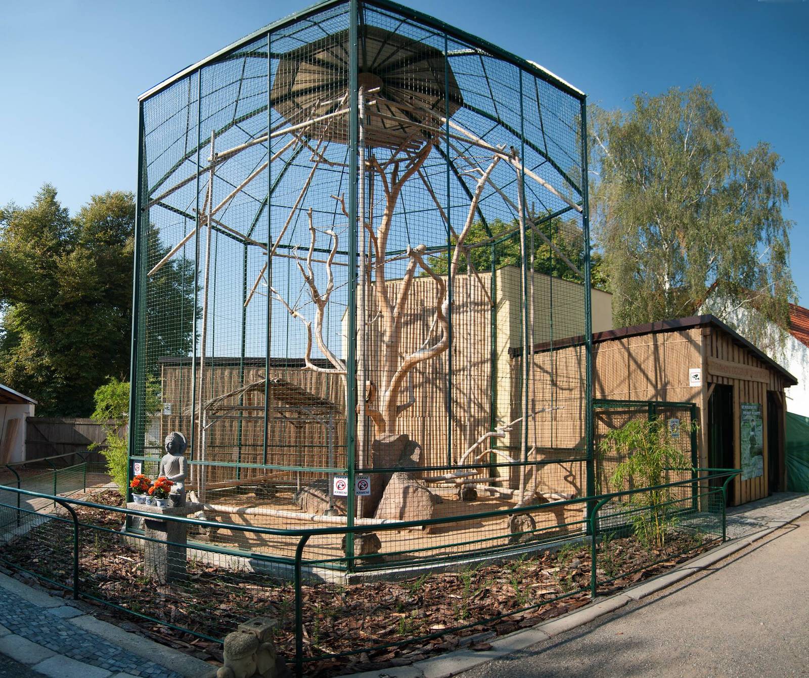 Red-shanked douc enclosure