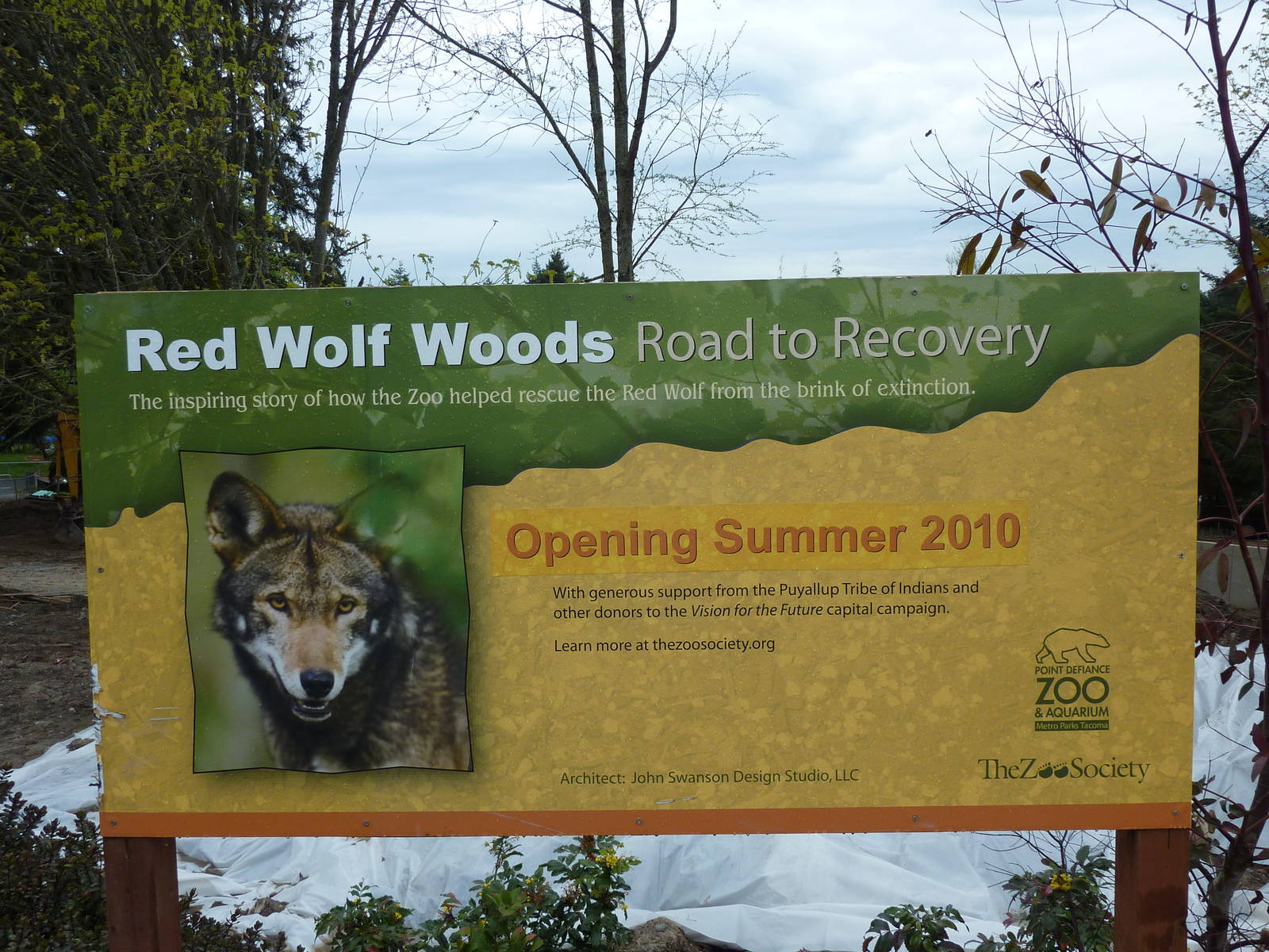 Red Wolf Woods Sign