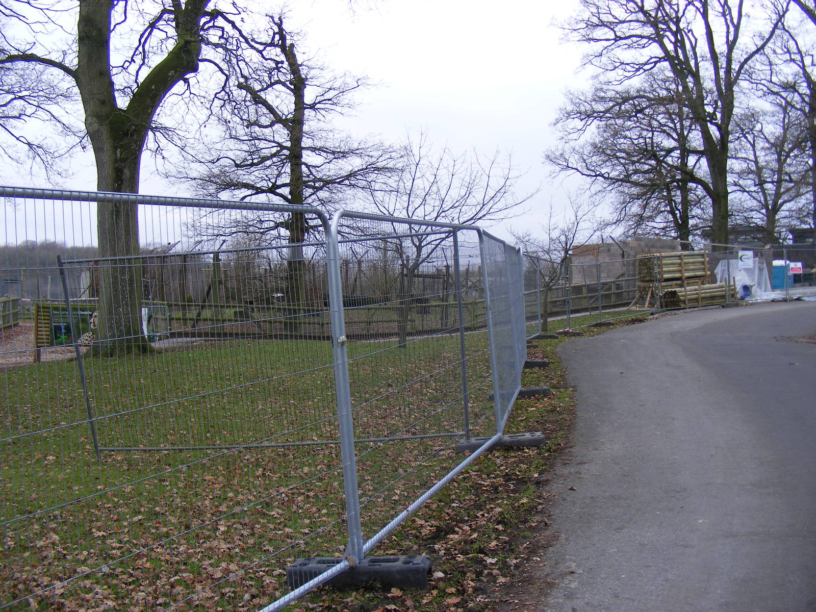 Refurbishment of cheetah enclosure at Marwell Wildlife, 23 January 2011