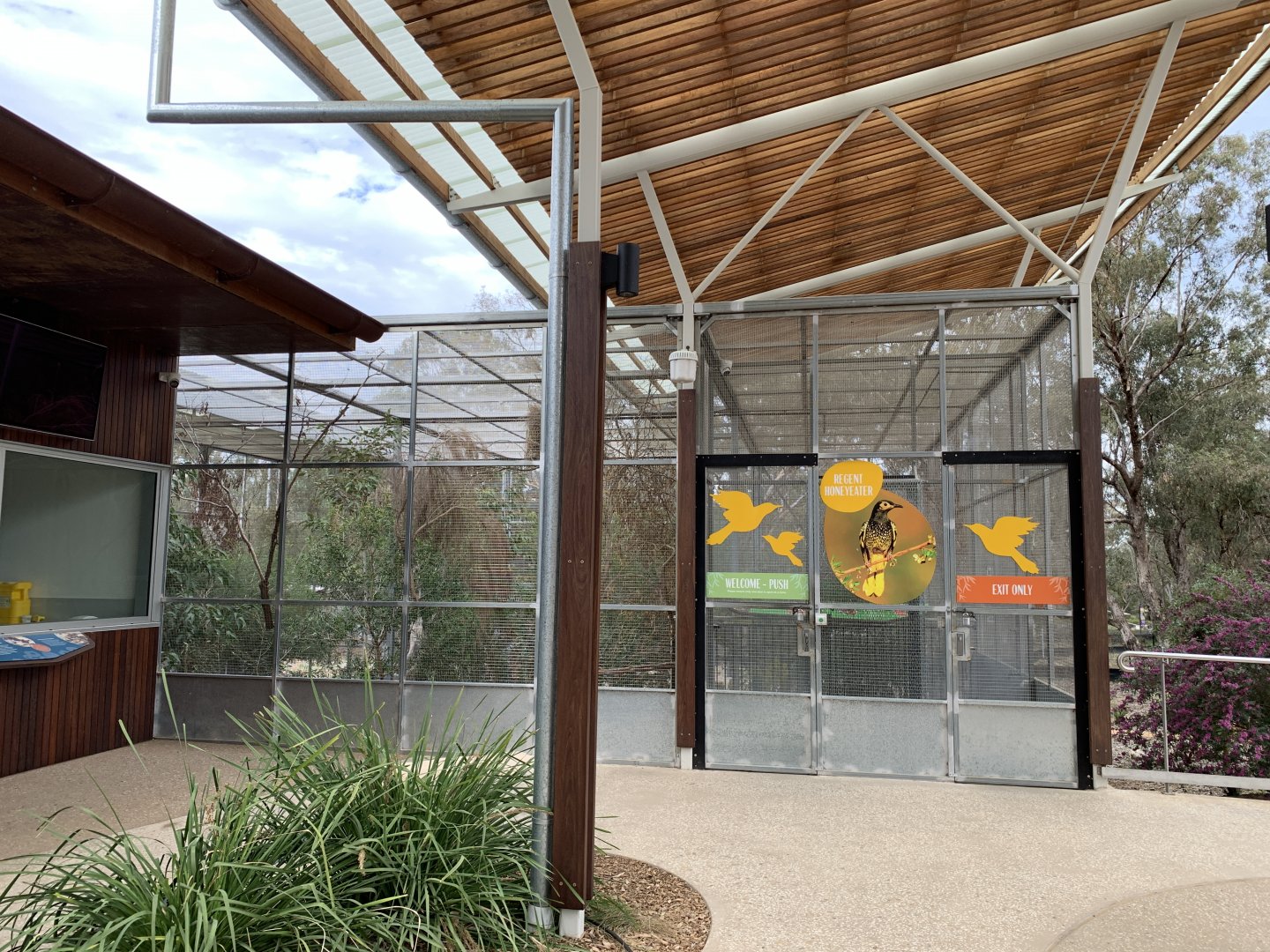 Regent Honeyeater Aviary Entrance