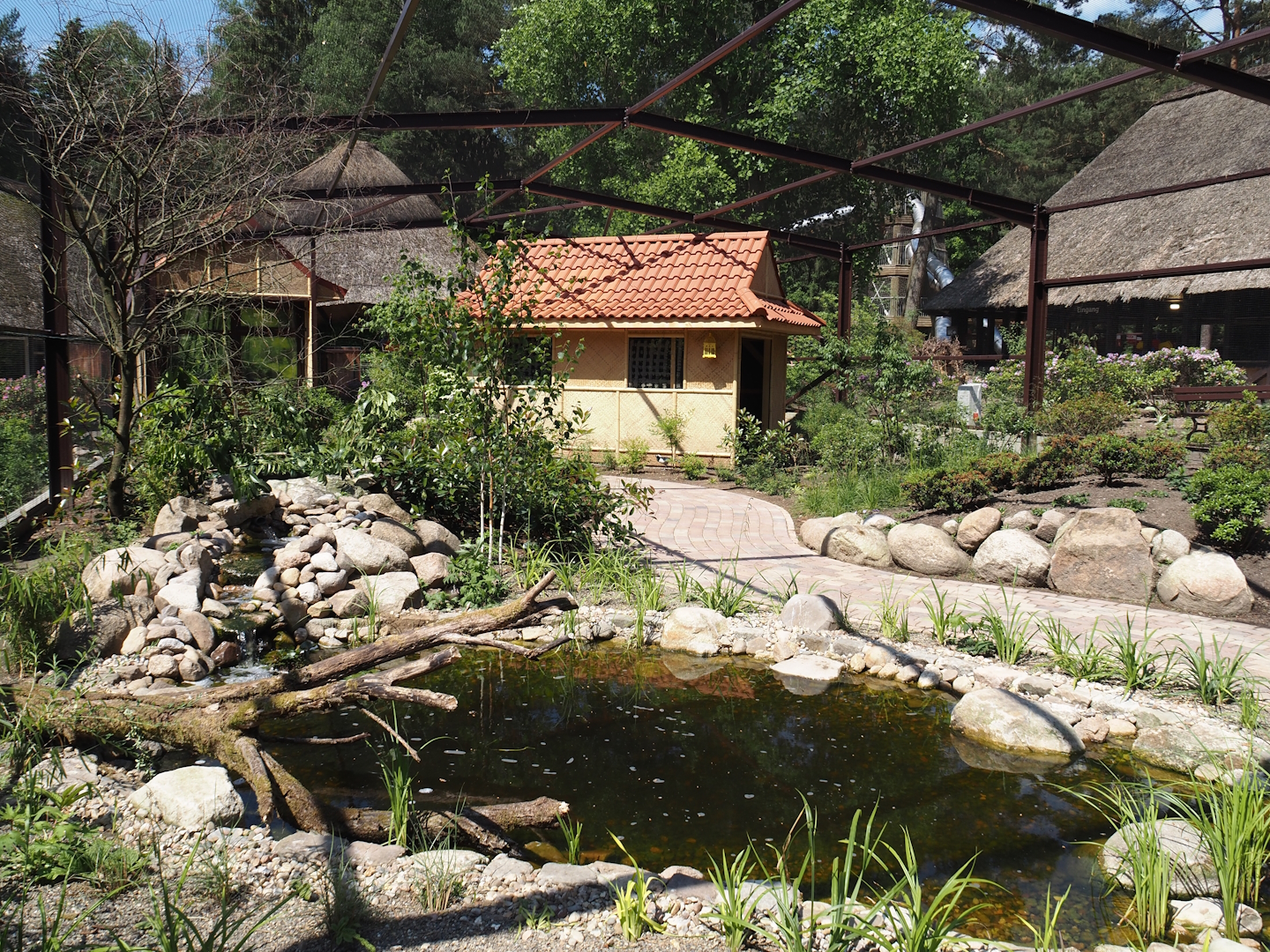 Reich der Mitte aviary - Chinese aviary near entrance and gift shop, 2024-05-21