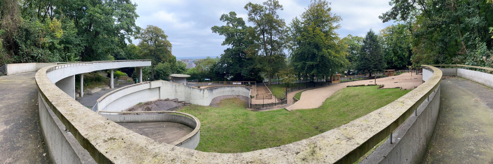 Reindeer enclosure panoramic, Dudley, UK