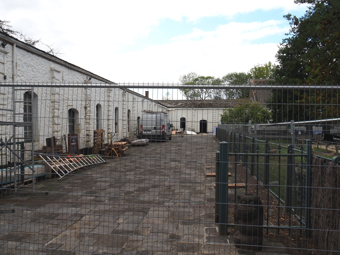 Renovation of shop and office buildings surrounding petting zoo/farm area, 2022-09-15