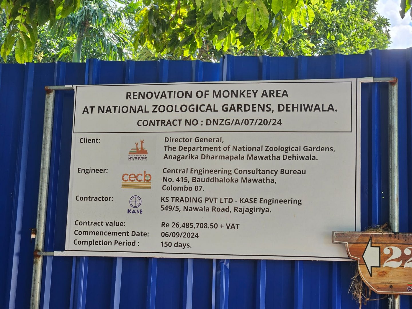 Renovations have begun in the outdated monkey area