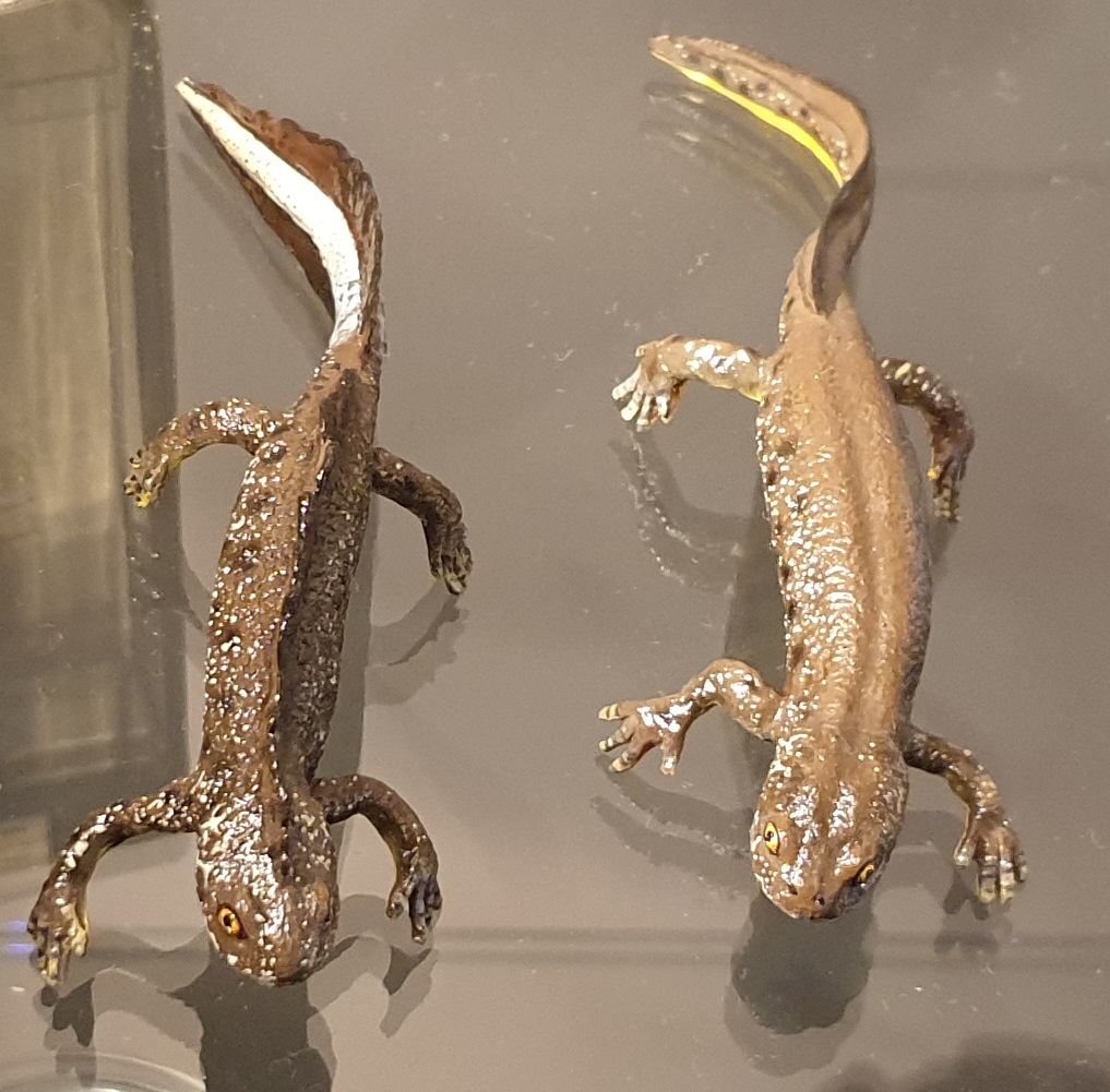 Replica Northern crested newts