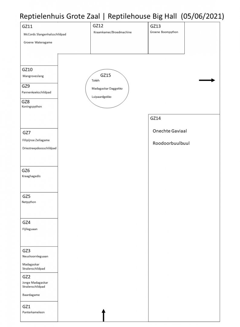 Reptielenhuis Grote Zaal | Reptile House Big Hall  (05/06/2021)