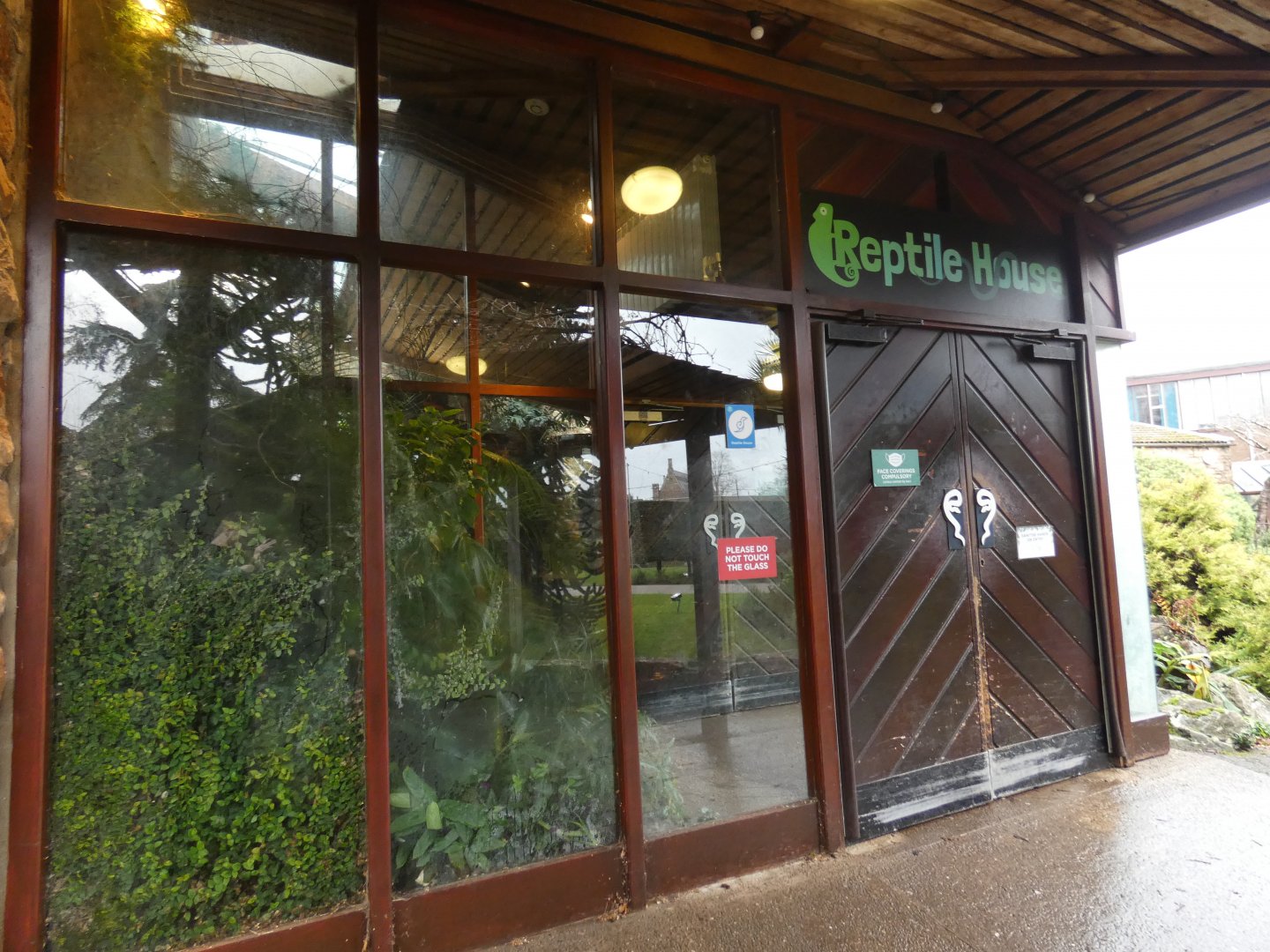 Reptile house entrance