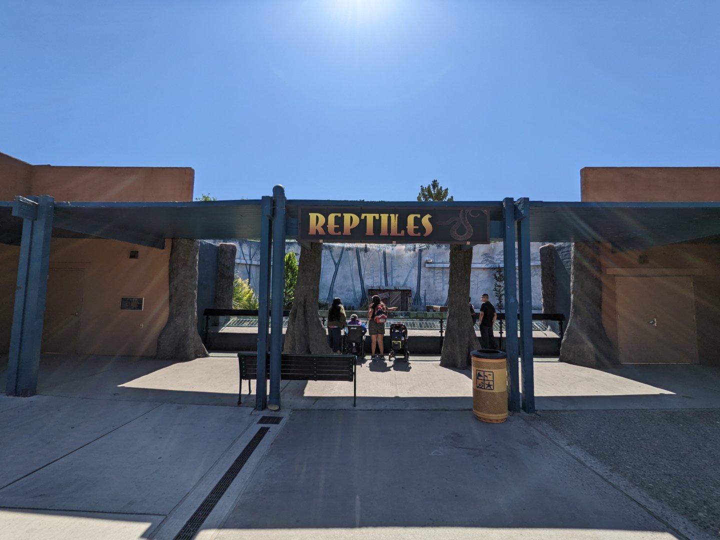 Reptile house entrance