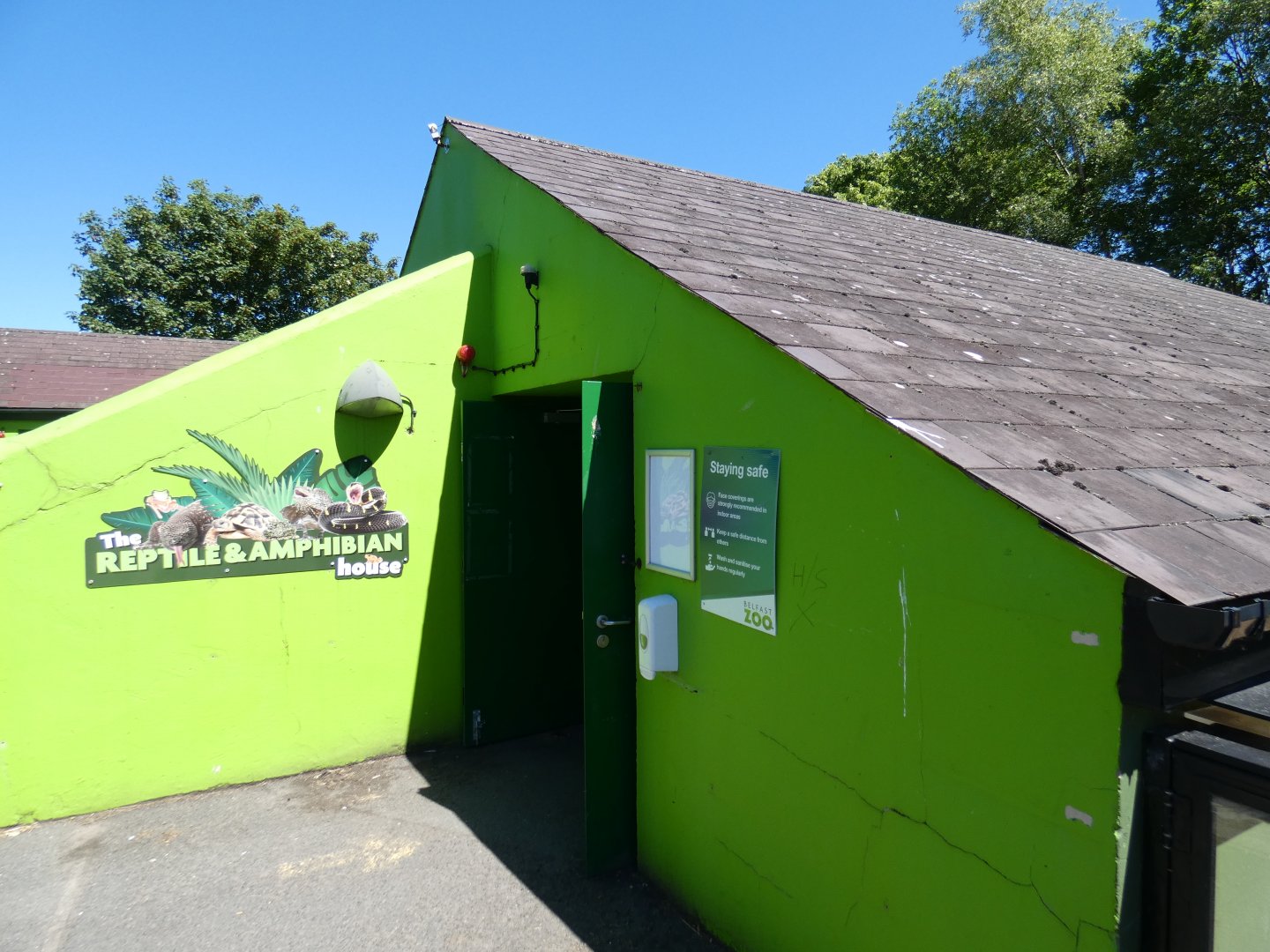 Reptile house entrance