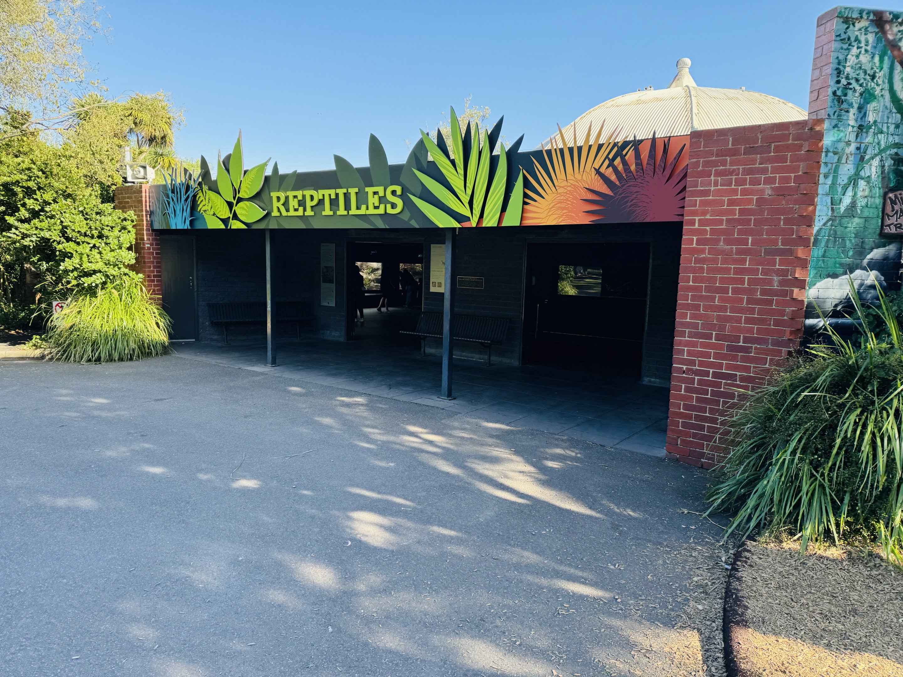 Reptile house entrance
