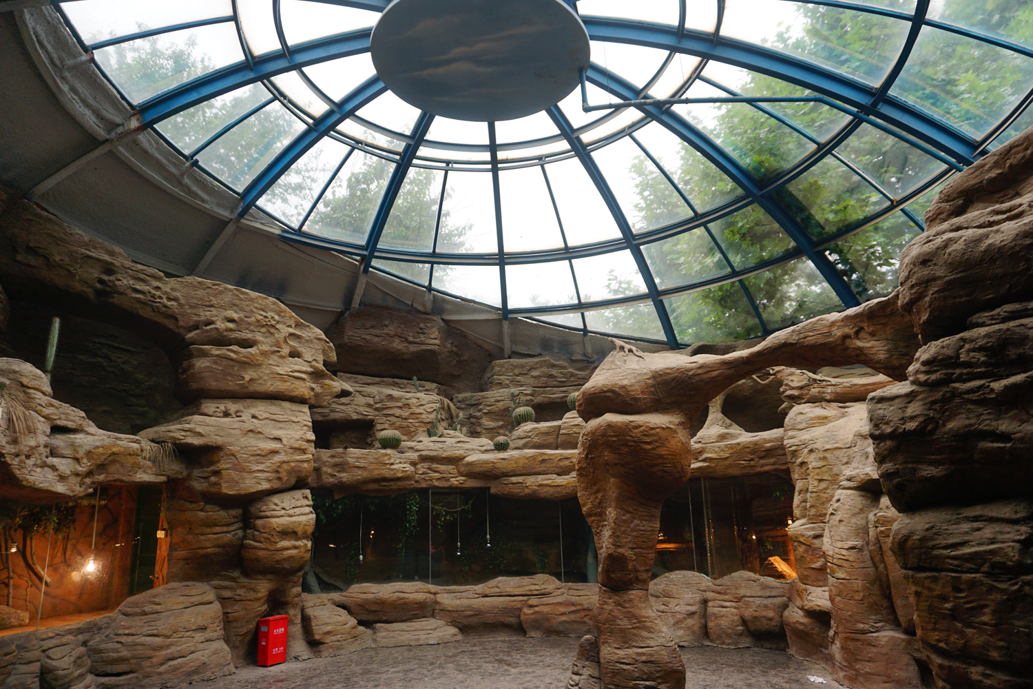 Reptile house inside