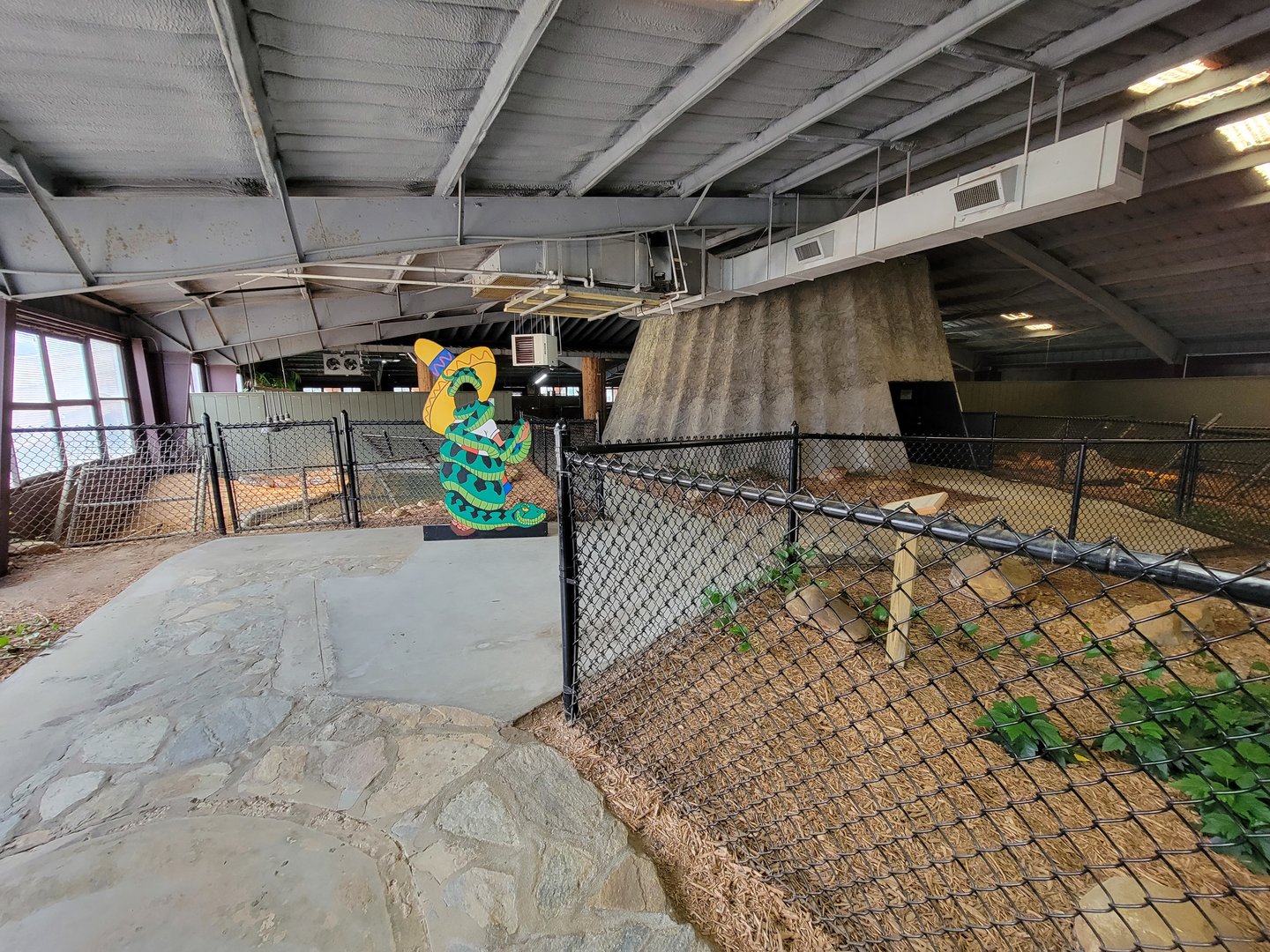 Reptile Lagoon, SOTB - Looking back to Siamese exhibit