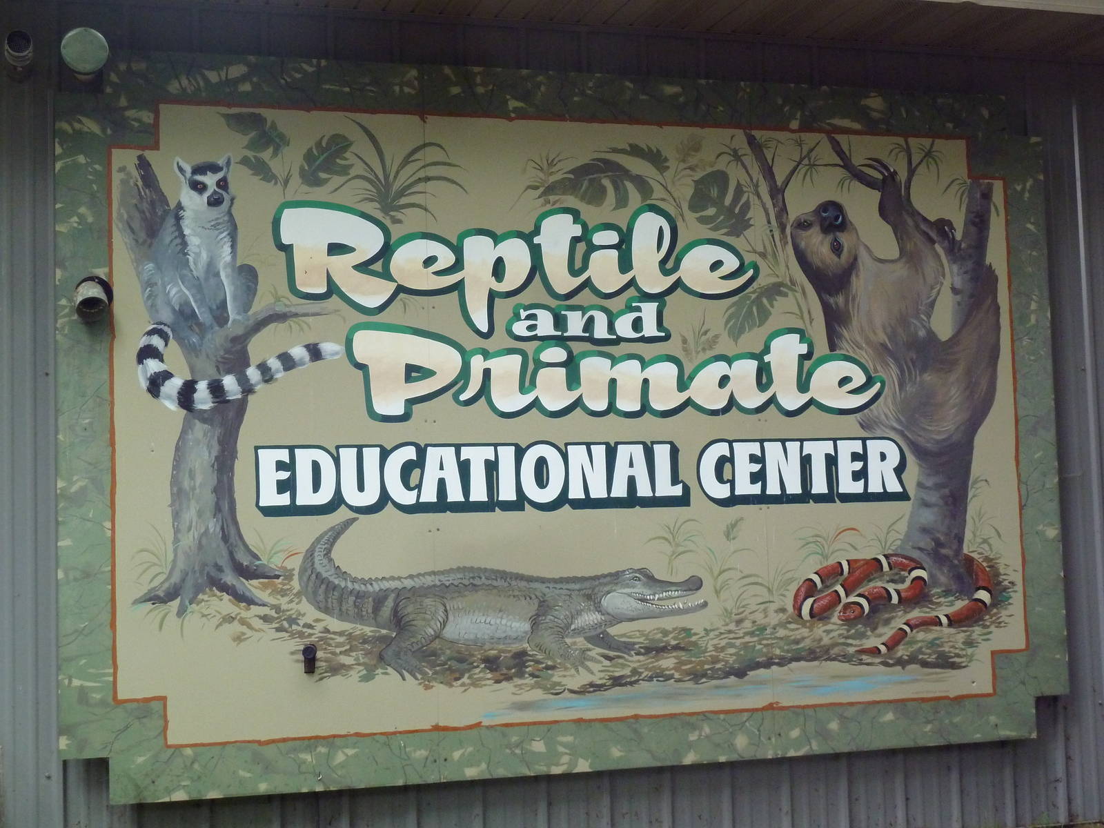 Reptile + Primate Educational Center Sign