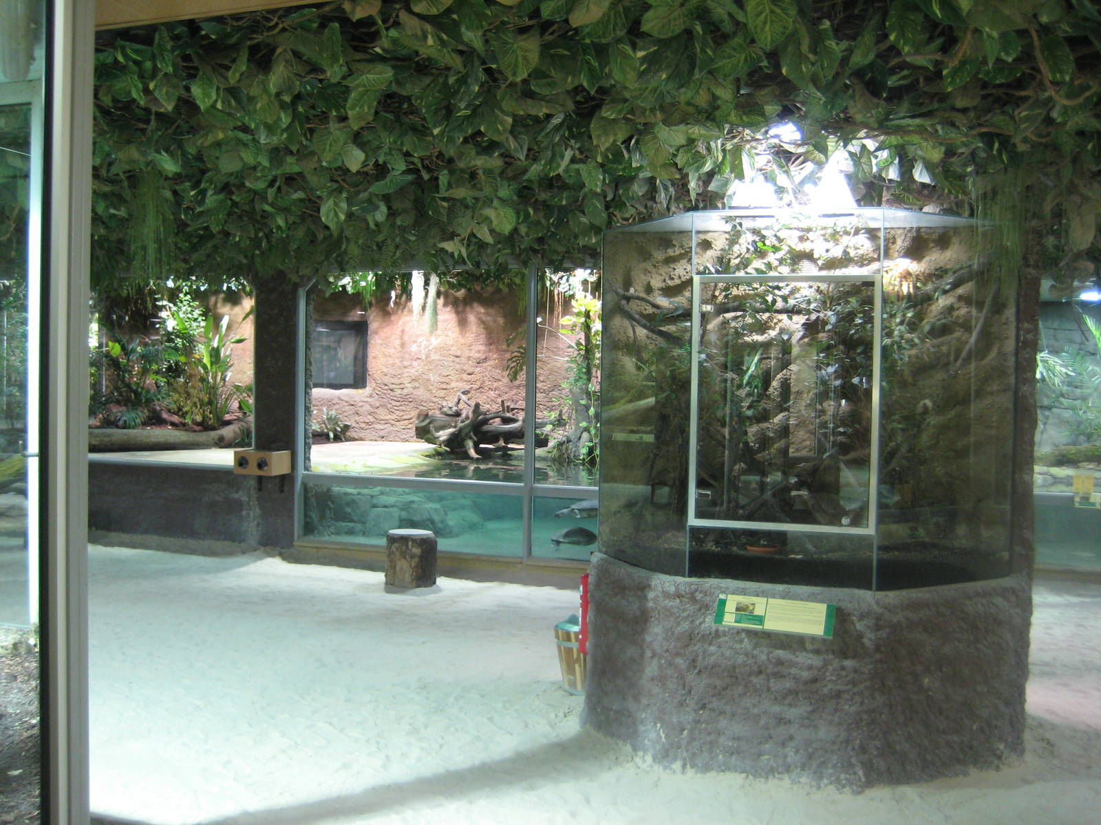 Reptilezoo Landau. View to the Croc Exhibit