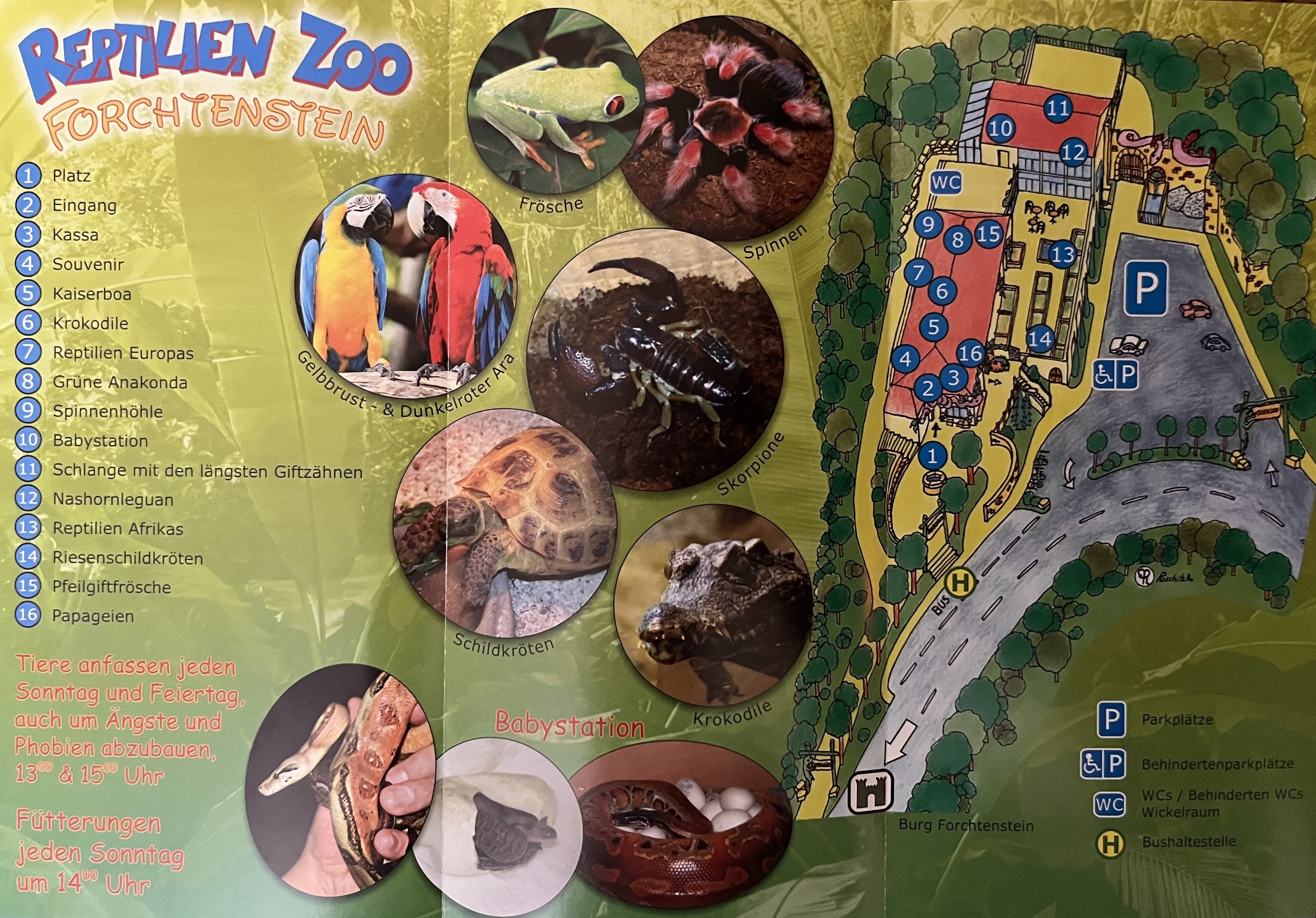 Reptilien Zoo Forchtenstein Map - 2016