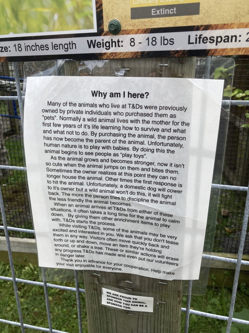 Rescued Animal Signage