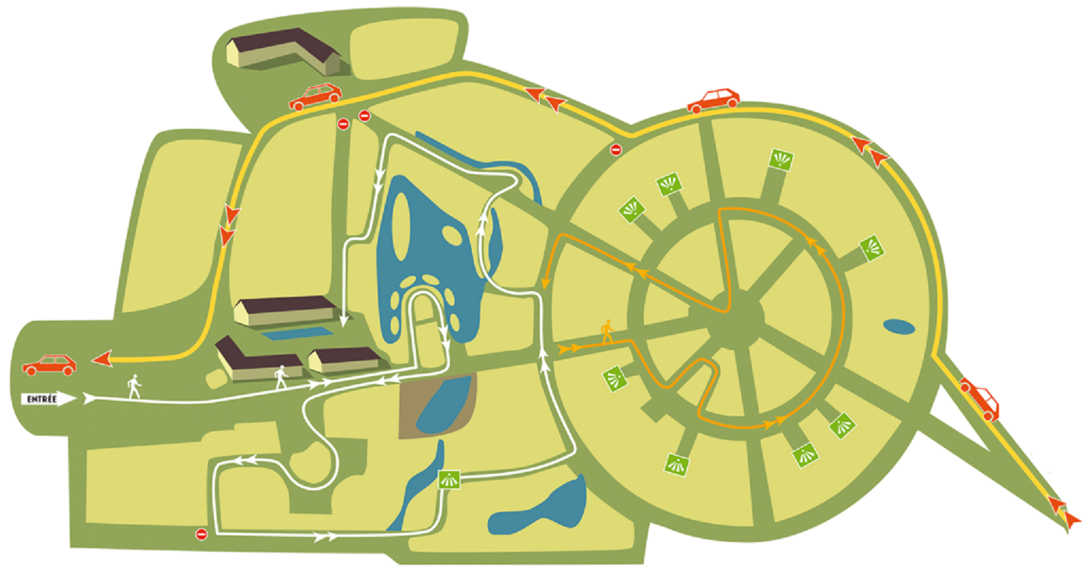 Réserve de la Haute-Touche - Main part of the Zoo (public domain)