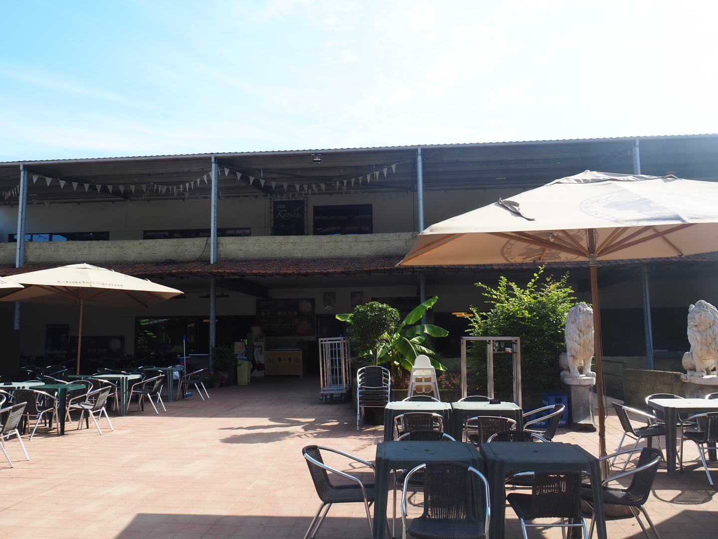 Restaurant building and terrace area, 2019-06-01